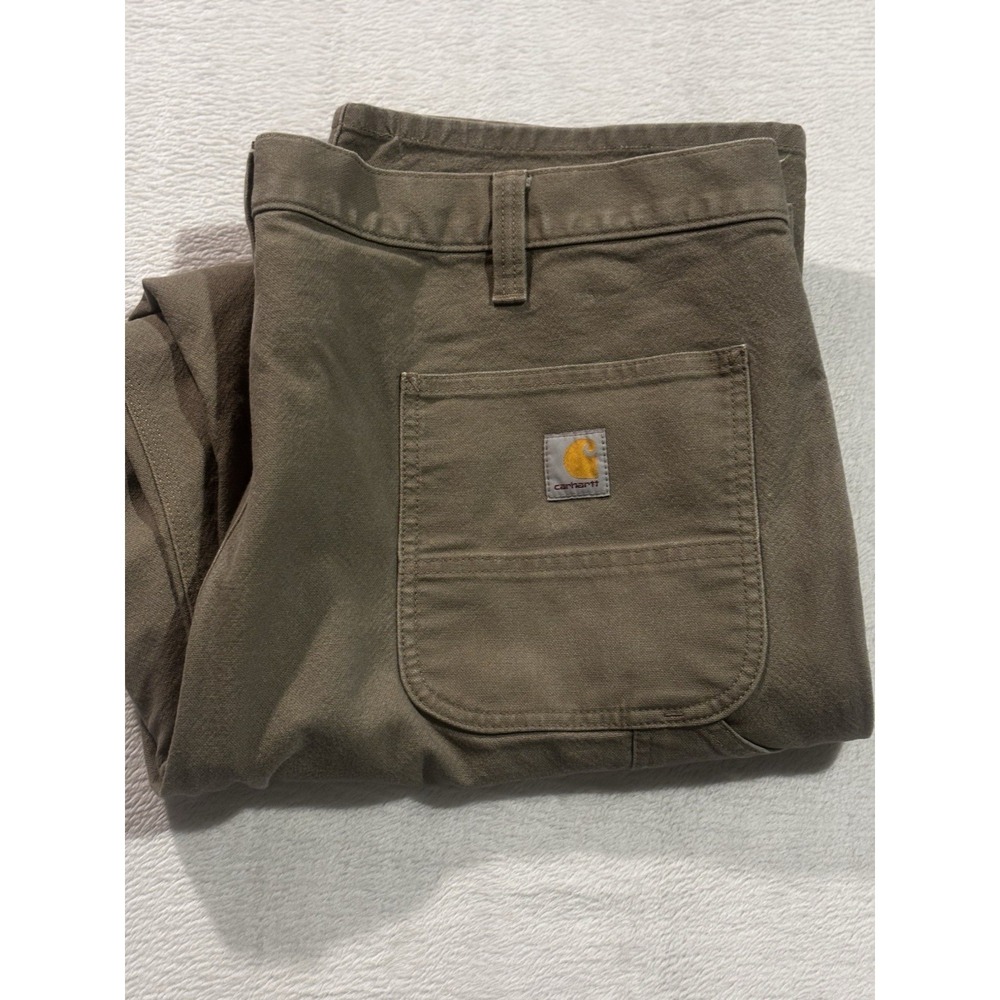 Carhartt Pants‎ Mens 44x31.5 Khaki Relaxed Fit BN3279-M  Workwear Carpenter